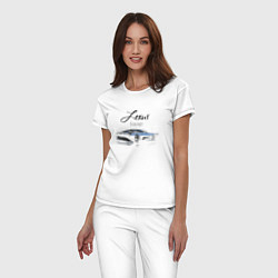 Пижама хлопковая женская Lexus Concept, цвет: белый — фото 2