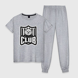 Пижама хлопковая женская Volleyball Club, цвет: меланж