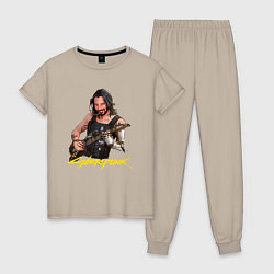 Женская пижама Джонни Cyberpunk2077 Johnny с гитарой