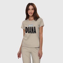 Пижама хлопковая женская Unreal Diana, цвет: миндальный — фото 2