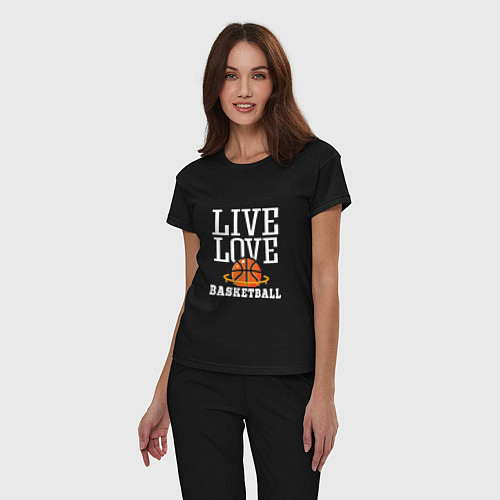 Женская пижама Live Love - Basketball / Черный – фото 3