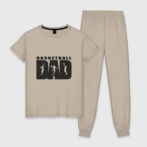 Женская пижама Dad Basketball / Миндальный – фото 1