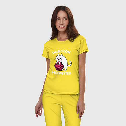Женская пижама Dungeon Meowster / Желтый – фото 3