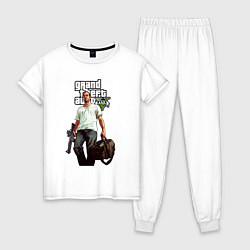 Пижама хлопковая женская GTA 5 Money bag, цвет: белый