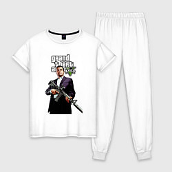 Пижама хлопковая женская GTA 5 Mafia, цвет: белый