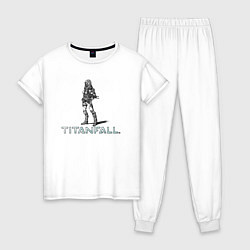 Женская пижама TITANFALL PENCIL ART титанфолл