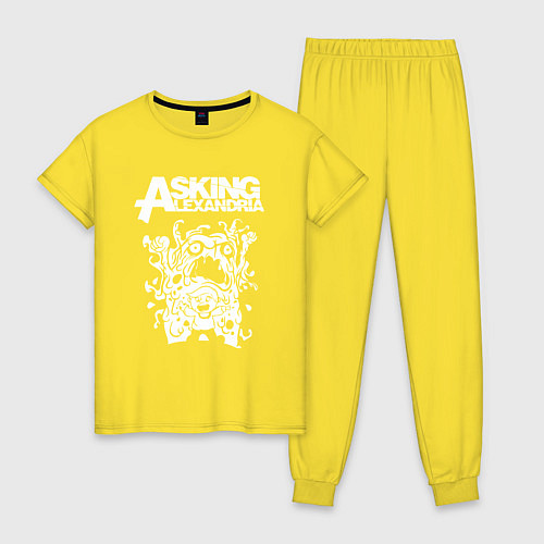 Женская пижама Asking alexandria монстер / Желтый – фото 1