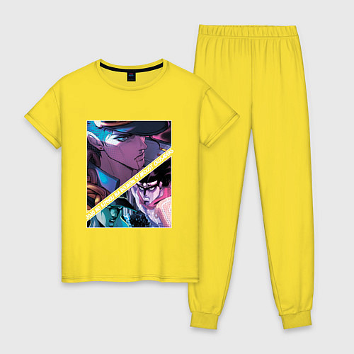 Женская пижама Джотаро Куджо из ДжоДжо / Желтый – фото 1