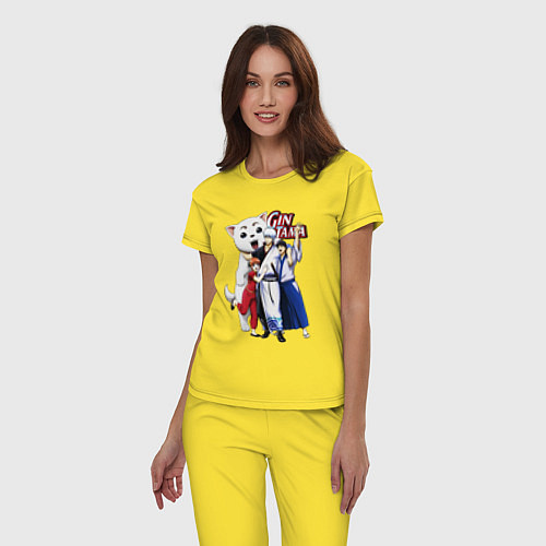 Женская пижама Gin Tama Sadaharu / Желтый – фото 3