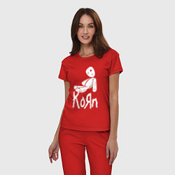 Пижама хлопковая женская Korn КоРн, цвет: красный — фото 2