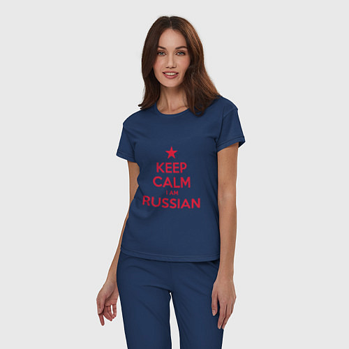 Женская пижама Успокойся, я русский / Тёмно-синий – фото 3