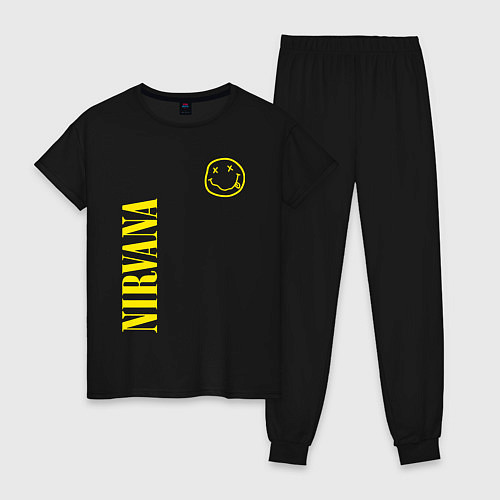Женская пижама Nirvana нирвана смайл / Черный – фото 1