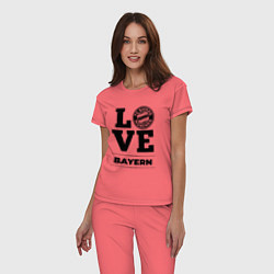 Пижама хлопковая женская Bayern Love Классика, цвет: коралловый — фото 2
