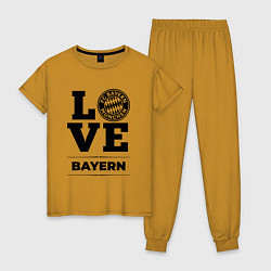 Пижама хлопковая женская Bayern Love Классика, цвет: горчичный