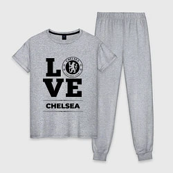 Пижама хлопковая женская Chelsea Love Классика, цвет: меланж