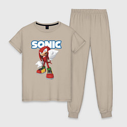 Женская пижама Knuckles Echidna Sonic Video game Ехидна Наклз Вид