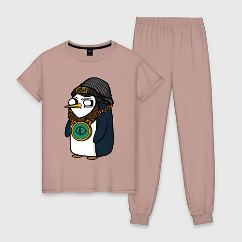 Женская пижама Пингвин бастард / Пыльно-розовый – фото 1