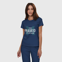 Пижама хлопковая женская Team Madrid, цвет: тёмно-синий — фото 2