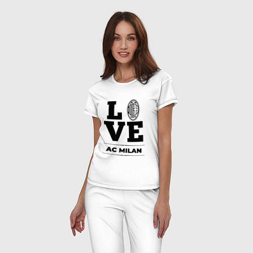 Женская пижама AC Milan Love Классика / Белый – фото 3