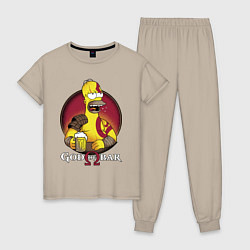 Женская пижама Homer god of bar