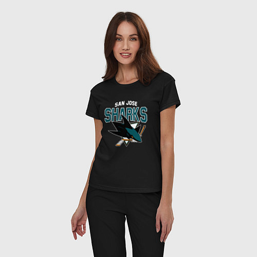 Женская пижама SAN JOSE SHARKS NHL / Черный – фото 3