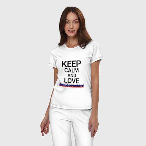 Женская пижама Keep calm Dolgoprudny Долгопрудный / Белый – фото 3