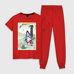Пижама хлопковая женская Picnic Пикник, цвет: красный