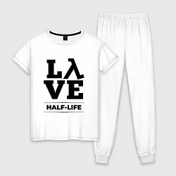 Пижама хлопковая женская Half-Life Love Classic, цвет: белый