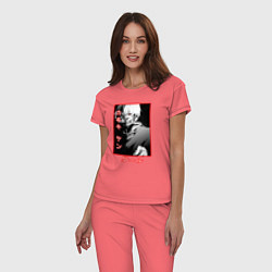 Пижама хлопковая женская Kaneki KenКанеки Кен, цвет: коралловый — фото 2
