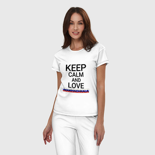 Женская пижама Keep calm Makhachkala Махачкала / Белый – фото 3