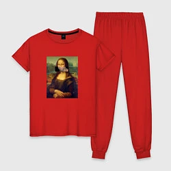 Пижама хлопковая женская Мона Милос, цвет: красный