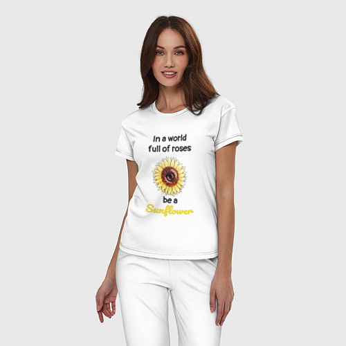 Женская пижама Be a Sunflower / Белый – фото 3