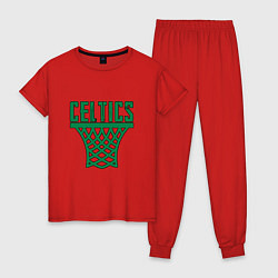 Пижама хлопковая женская Celtics Dunk, цвет: красный