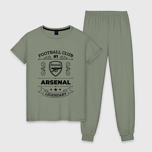 Женская пижама Arsenal: Football Club Number 1 Legendary / Авокадо – фото 1