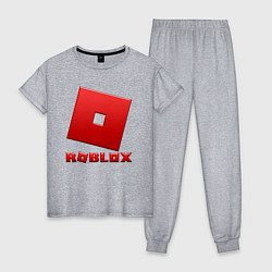 Женская пижама ROBLOX логотип красный градиент