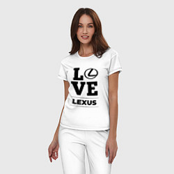 Пижама хлопковая женская Lexus Love Classic, цвет: белый — фото 2