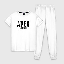 Пижама хлопковая женская Логотип игры Apex Legends, цвет: белый