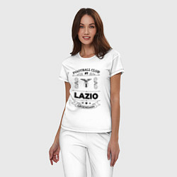 Пижама хлопковая женская Lazio: Football Club Number 1 Legendary, цвет: белый — фото 2