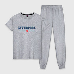 Пижама хлопковая женская Liverpool FC Classic, цвет: меланж
