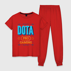 Пижама хлопковая женская Игра Dota PRO Gaming, цвет: красный