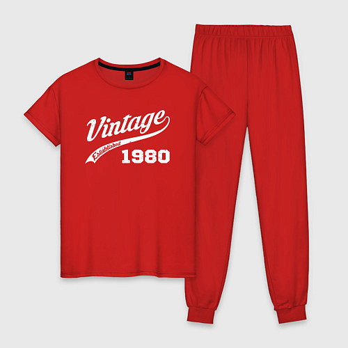 Женская пижама Винтаж год выпуска 1980 / Красный – фото 1
