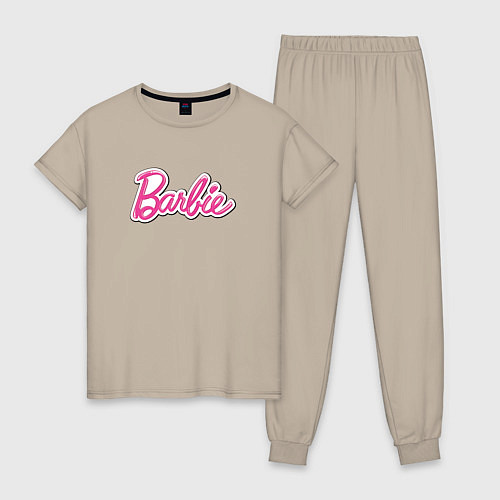 Женская пижама Barbie logo / Миндальный – фото 1