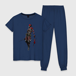 Пижама хлопковая женская Monsoon 976-AZQEE, цвет: тёмно-синий