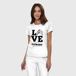 Пижама хлопковая женская Citroen Love Classic, цвет: белый — фото 2