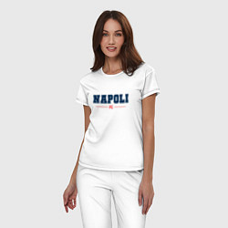 Пижама хлопковая женская Napoli FC Classic, цвет: белый — фото 2