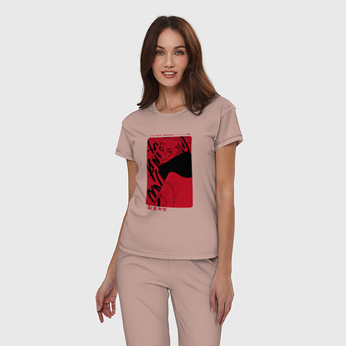 Женская пижама Кэн Рюгудзи -Токийские мстители / Пыльно-розовый – фото 3