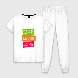 Женская пижама Live laugh love quote