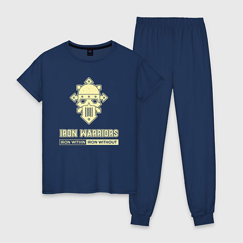 Женская пижама Железные воины хаос винтаж лого / Тёмно-синий – фото 1