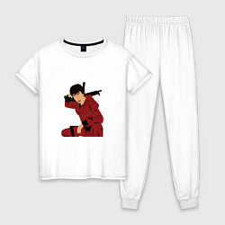 Пижама хлопковая женская Soldier Tokyo, цвет: белый