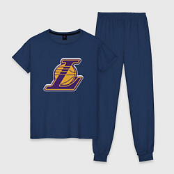 Женская пижама ЛА Лейкерс объемное лого